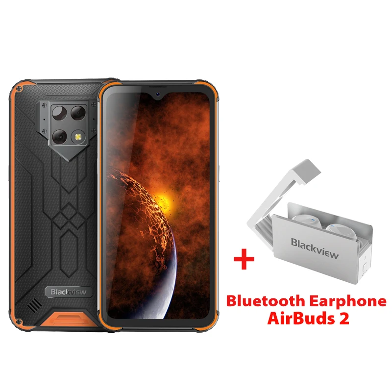 Blackview BV9800 Pro Thermal Camera Mobile Phone Helio P70 Android 9.0 6GB+128GB IP68 Waterproof 6580mAh Rugged Smartphone recommended cell phone for gaming Android Phones