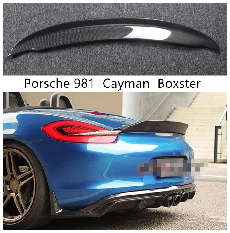 Спойлер для Porsche 981 Cayman Boxster 2013 высокое качество углеродного волокна крыло выступ спойлеры