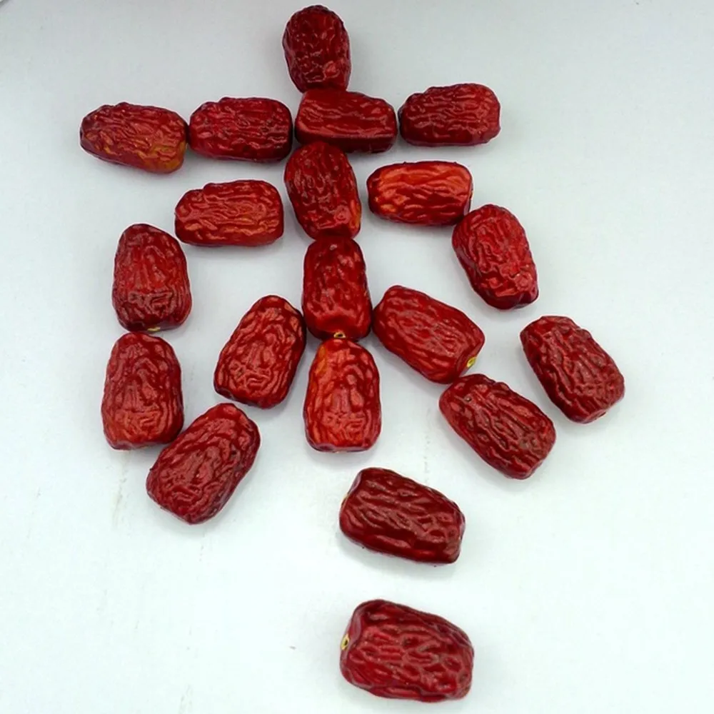 

New 10pcs Kawaii Resin Simulation Red Jujube Necklace Charms Keychain Pendant Necklace Pendant for Earrings DIY Decoration