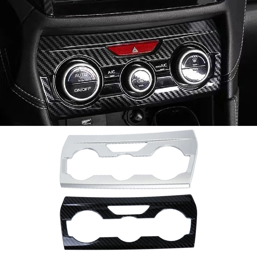 Fit Subaru XV Crosstrek 2018 Carbon Fiber Center Console AC Switch
