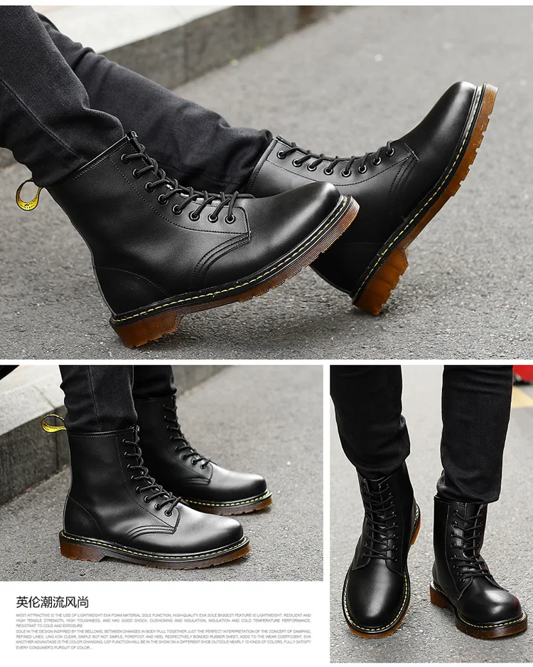 Genuine Leather Men Boots Motorcycle Boots Men Jason Martins Military Desert Ankle Boots Brown Fashion Men Shoes Botas Hombr