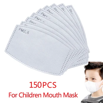 

150pcs/Lot PM2.5 Filter paper Anti Haze mouth face Mask anti dust mask Filter Activated carbon filter for mask