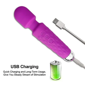 Wireless Dildos AV Vibrator Magic Wand for Women Clitoris Stimulator USB Rechargeable Massager Sex Toys for Muscle Adults 4