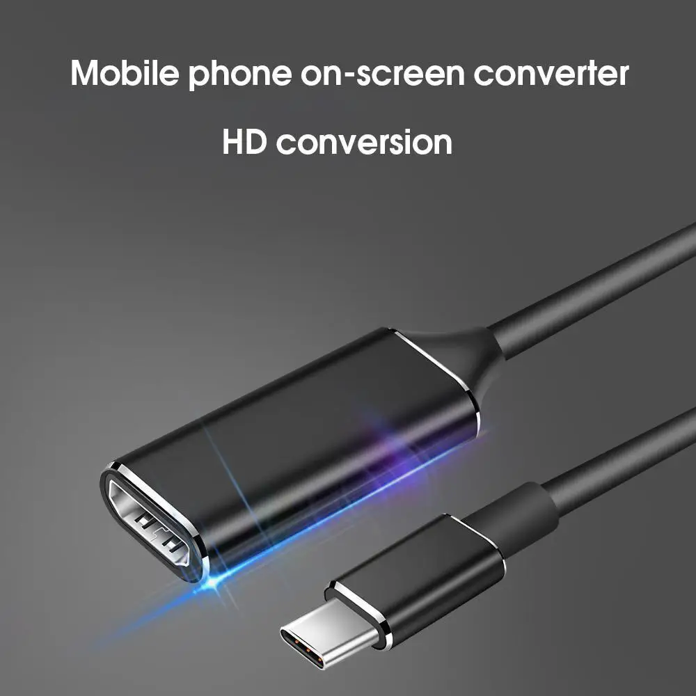 Преобразователь 4K 30 Гц Hd пластиковый проекционный преобразователь типа C в Hdmi