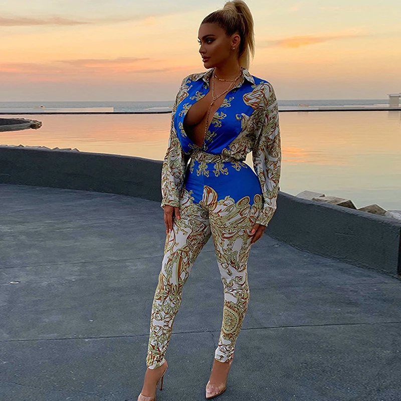 

Women Two Piece Set Casual Ladies Tracksuit Outfits 2020 Sexy Going Out Club Outfits Elastic Pencil Pant Vintage Women's Sets