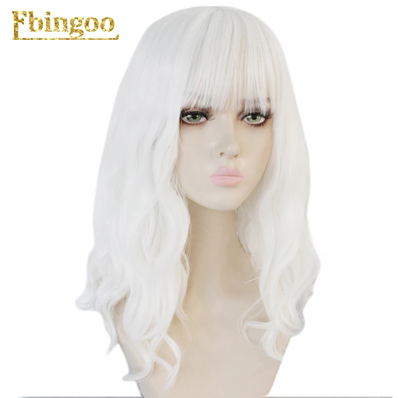 DM1707381 Ebingoo розовый короткий объемный волнистый Боб высокотемпературное волокно черный белый блонд синтетический парик для белых женщин с челкой бахрома+ Кепка - Цвет: DM1707381
