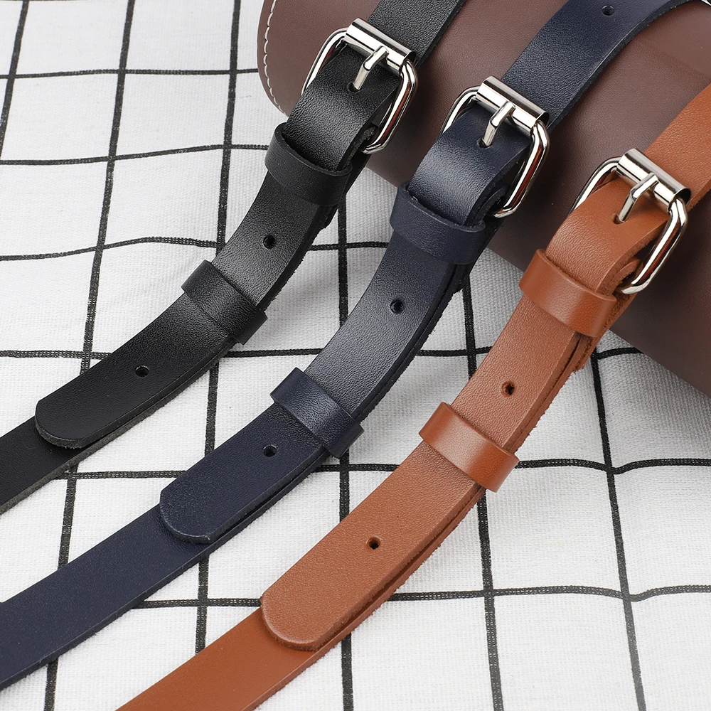 Genuine Leather Bag Strap Handbags Handles For Handbag Short Bag Strap  Purse Strap Golden Buckle | SHEIN