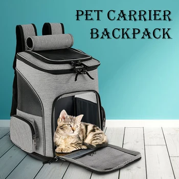 

Outdoor Pet Dog Carrier Bag Double Shoulder Portable Travel Backpack Breathable Mesh Backpack Foldable Dog Cat Out Pet Backpack
