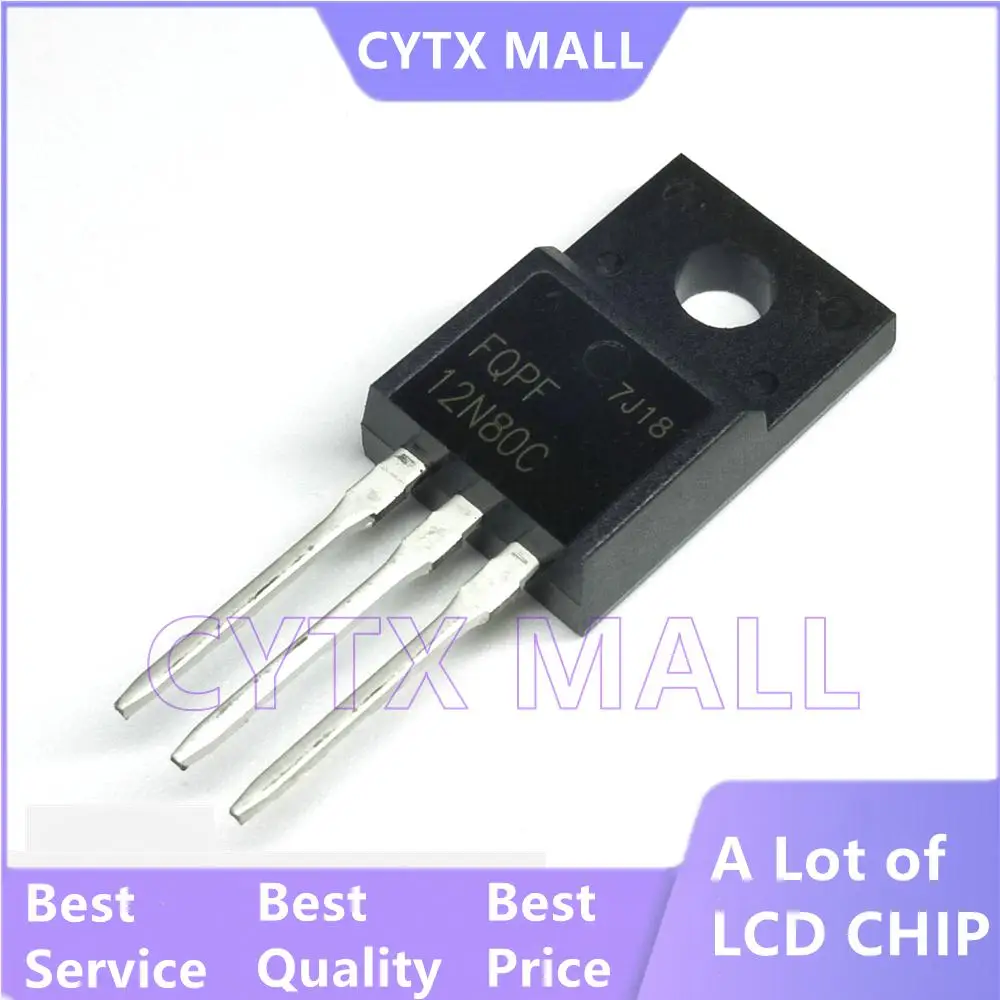 Новый оригинальный 10 шт./лот FQPF12N80C FQPF12N80 12N80 TO-220F | Электронные компоненты и
