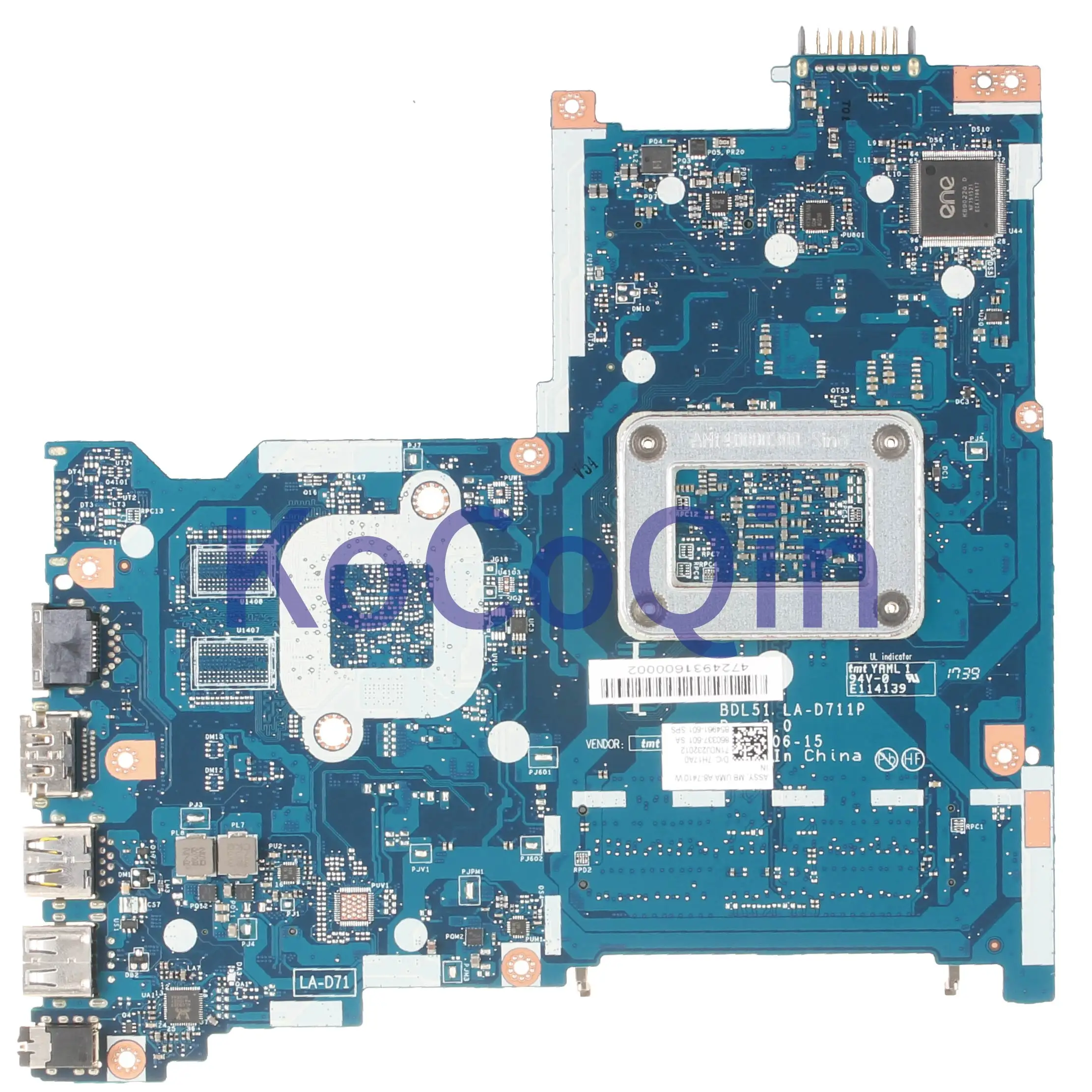 Black Friday  KoCoQin Laptop motherboard For HP Pavillion 15-BA 15Z-BA A8-7410 AM7410 Mainboard BDL51 LA-D711P 85