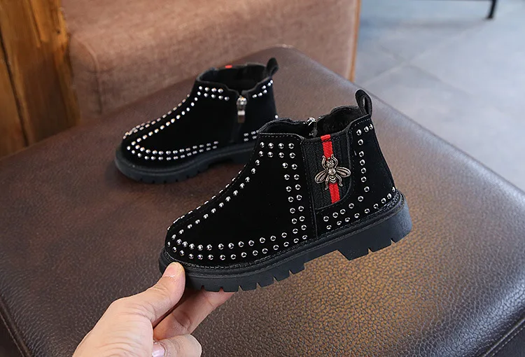 

Spring and Autumn Children's Ankle Boots Winter Girls Boots Boys Thicken Snow Motorcycle Boots Martin Boots Children's Shoes