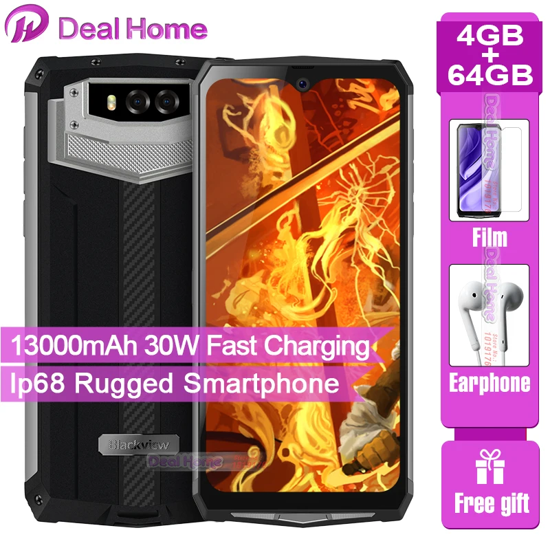  Blackview BV9100 13000mAh IP68 Rugged 4GB RAM 64GB ROM Smartphone 6.3