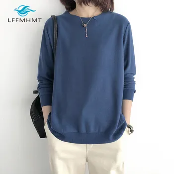 

Women Spring Autumn Fashion Brand Korea Style Solid Color Long Sleeve Thin Knitted Sweater Female Casual Loose Pullover Sweaters