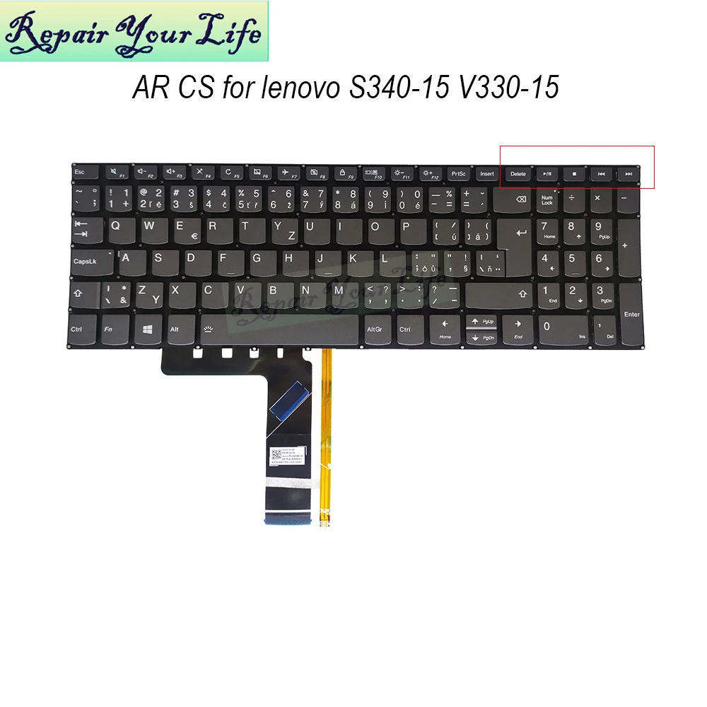 Teclado Retroiluminado para Lenovo Ideapad 720s15isk 720s-15ikb V330-15ikb 15isk S340-15api 15ikil 15iml Pc5cb