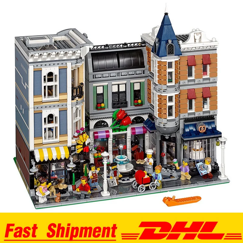 

IN Stock 4002pcs Assembly Square Creator City Series Model Building Blocks Bricks Kits Toys Compatible 10255 15019 Toys