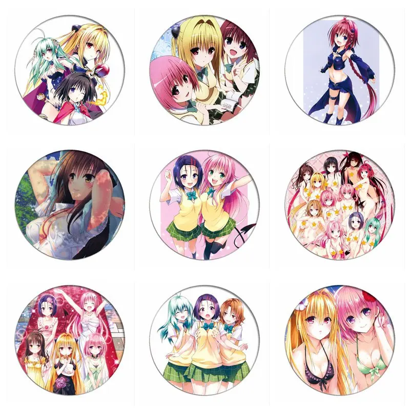 

Anime To Love-ru Cosplay Badges Golden Darkness Brooch Icon Momo Belia Deviluke Collection Bags Breastpin for Backpacks Clothing