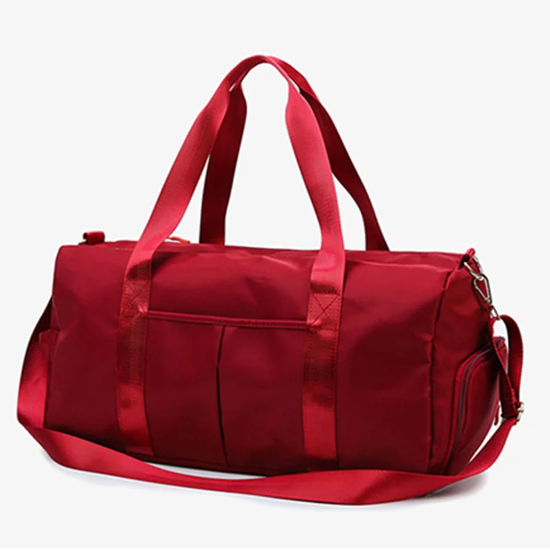 Уличные водонепроницаемые нейлоновые спортивные сумки для спортзала для мужчин и женщин, для тренировок, фитнеса, путешествий, сумка, коврик для йоги, спортивная сумка с обувью, мужская сумка - Цвет: red