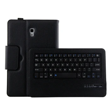 

Black Keyboard Case For Samsung Galaxy Tab A 10.5 2018 Model Sm-T590/T595/T597, Slim Shell Lightweight Stand Cover With Detachab
