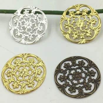 

JXMYLAI 50 PCS 23mm Fashion Metal Copper Sheet Flowers Connectors Charm For Jewelry Making