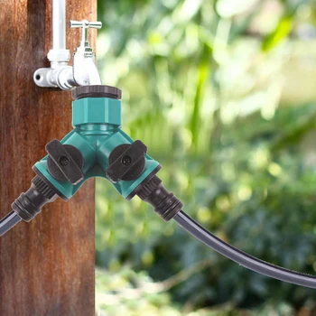 

3/4 Thread Y Shape 3 Way Garden Tap Nipple Joint Quick Connector Splitters