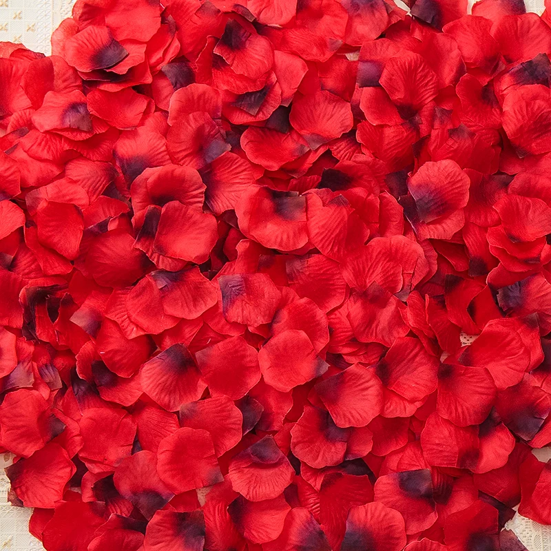 Романтические искусственные лепестки роз Свадебные Цветочные украшения лепестки роз к свадьбе Свадебные нетканые ткани многоцветный