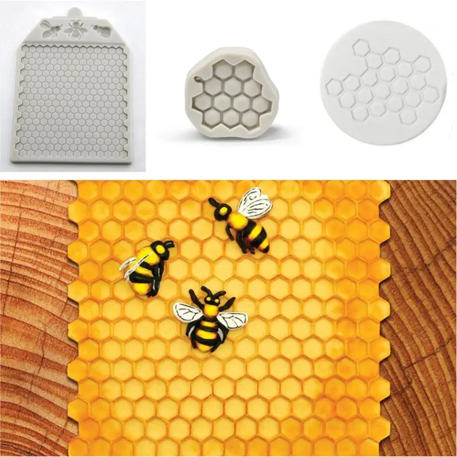 Moules En Silicone Textures En Forme D Abeille Et De Nid D Abeille Pour Fondant Gateau Au Chocolat Outils De Decoration De Gateaux Ustensiles De Cuisson De Cuisine Aliexpress Maison Animalerie