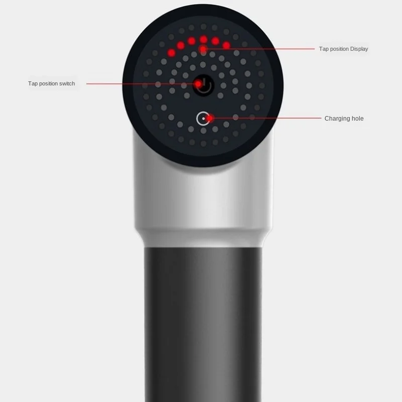 Модный пистолет беспроводной перкуссионный массажер тихий мощный 6 массажных