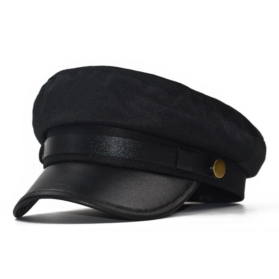 

2019 New Womens Visor Beret Newsboy Hat Cap for Ladies PU Eaves Paperboy Gatsby Painter Cap Beret Hats