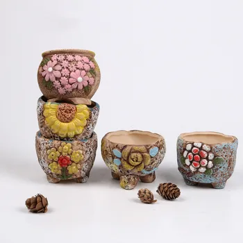

1pcs Personality Ceramic More Succulent Flower Pot Meat Plant Creative Small Flower Pot Nursery Planter Home Office ZM916