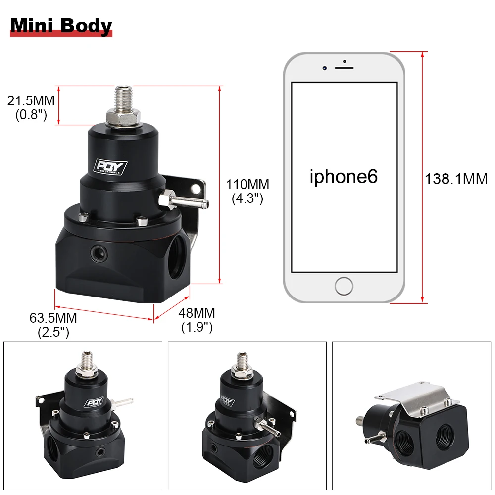 Регулятор давления топлива AN10 PQY EFI (с манометром 0 160psi) 10AN 10/10/6 впускные и