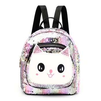 

Women's Sequins Cartoon Cute Cat Backpack Daily Mini Bags Baby Girl's Primary School Kids Small School Bags Fashion Backpacks