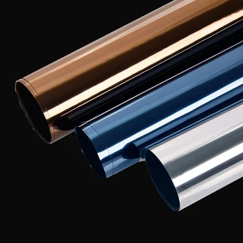 

Use factory window One Way Window Film Non-Adhesive Static Cling Reflective Mirror Window Tint for Daytime Privacy 1.52*10m