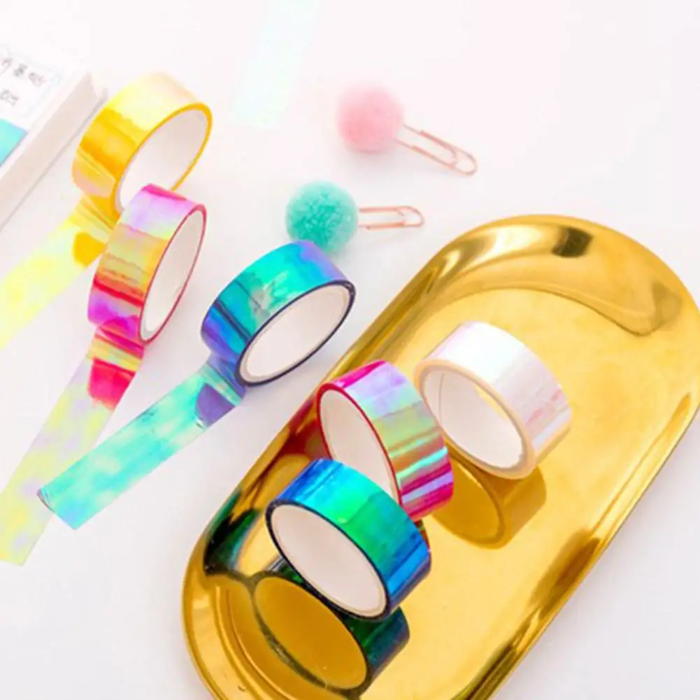 

Colorful DIY Scrapbooking Decorative Tape Adhesive Label Sticker Masking Paper Gift Packing