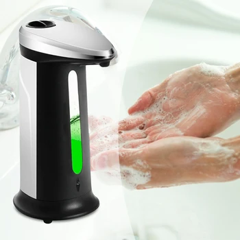 

400ml ABS Plastic Automatic Liquid Soap Dispenser Touchless Smart Sensor Hand Washing Sanitizer Container for Kitchen Bathroom