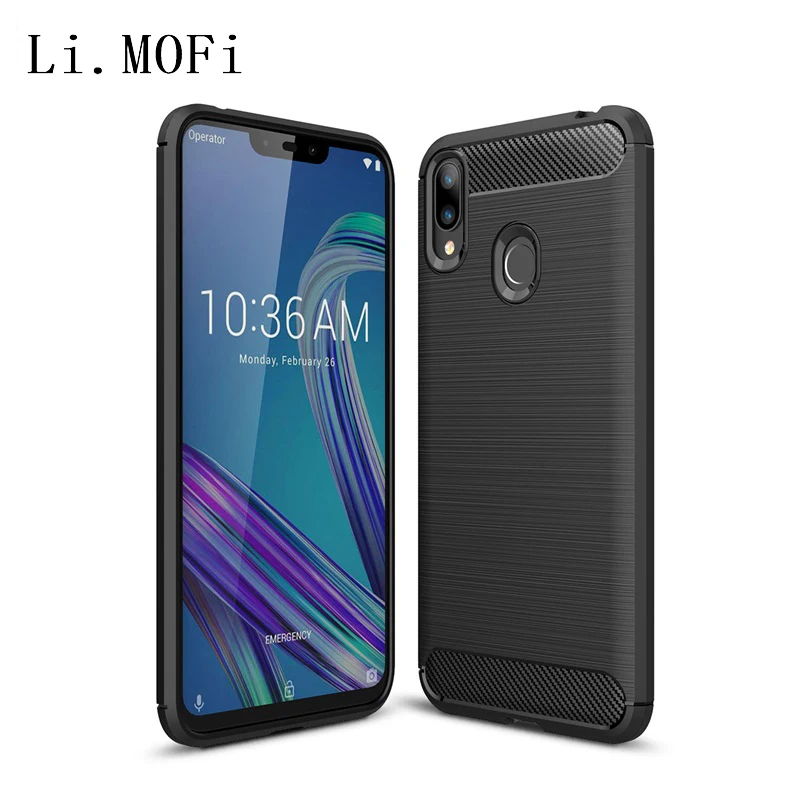 Чехол для ASUS Zenfone Max M2 M1 карбоновый бампер прочный ударопрочный чехол из ТПУ с