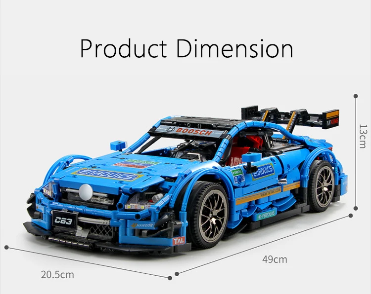 C63 Технология серии 13073 1970 шт. Совместимость MOC-6687 приложение Программирование дистанционное управление RC автомобиль набор строительных блоков игрушка