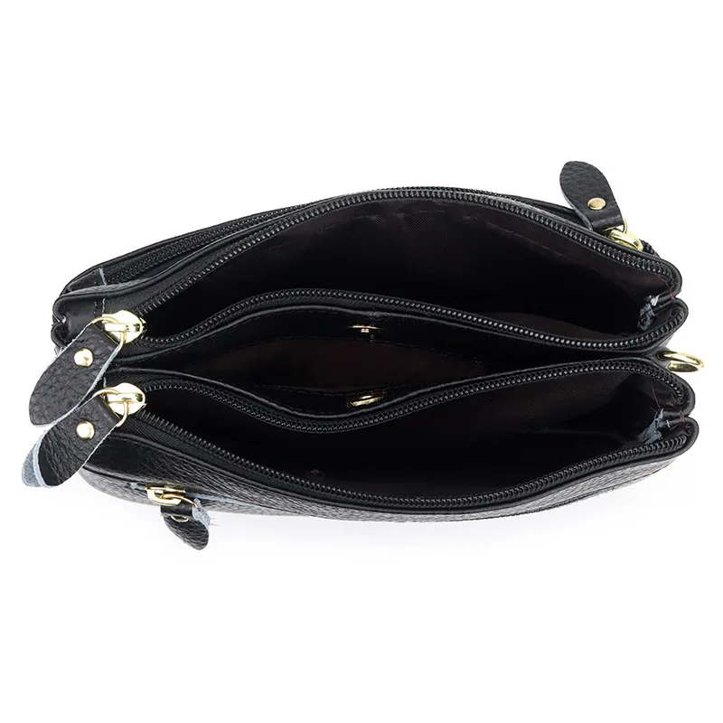RanHuang New Arrive 2024 Women\'s Genuine Leather Messenger Bags High Quality Cow Leather Clutch Bags Mini Shoulder Bags Red B013