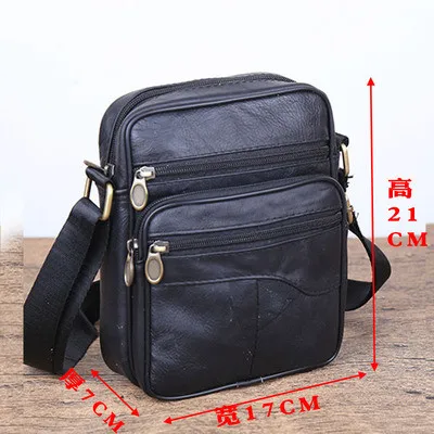 1pcs Business casual Korean version men's bag made of genuine leather Genuine Leather men's shoulder bag