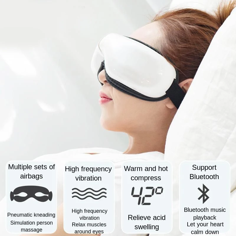 

Wireless Eye Instrument Soothes The Eye Area Remove Wrinkles Dark Circle Massage For Tired Air Compression Warm Compress Glasses