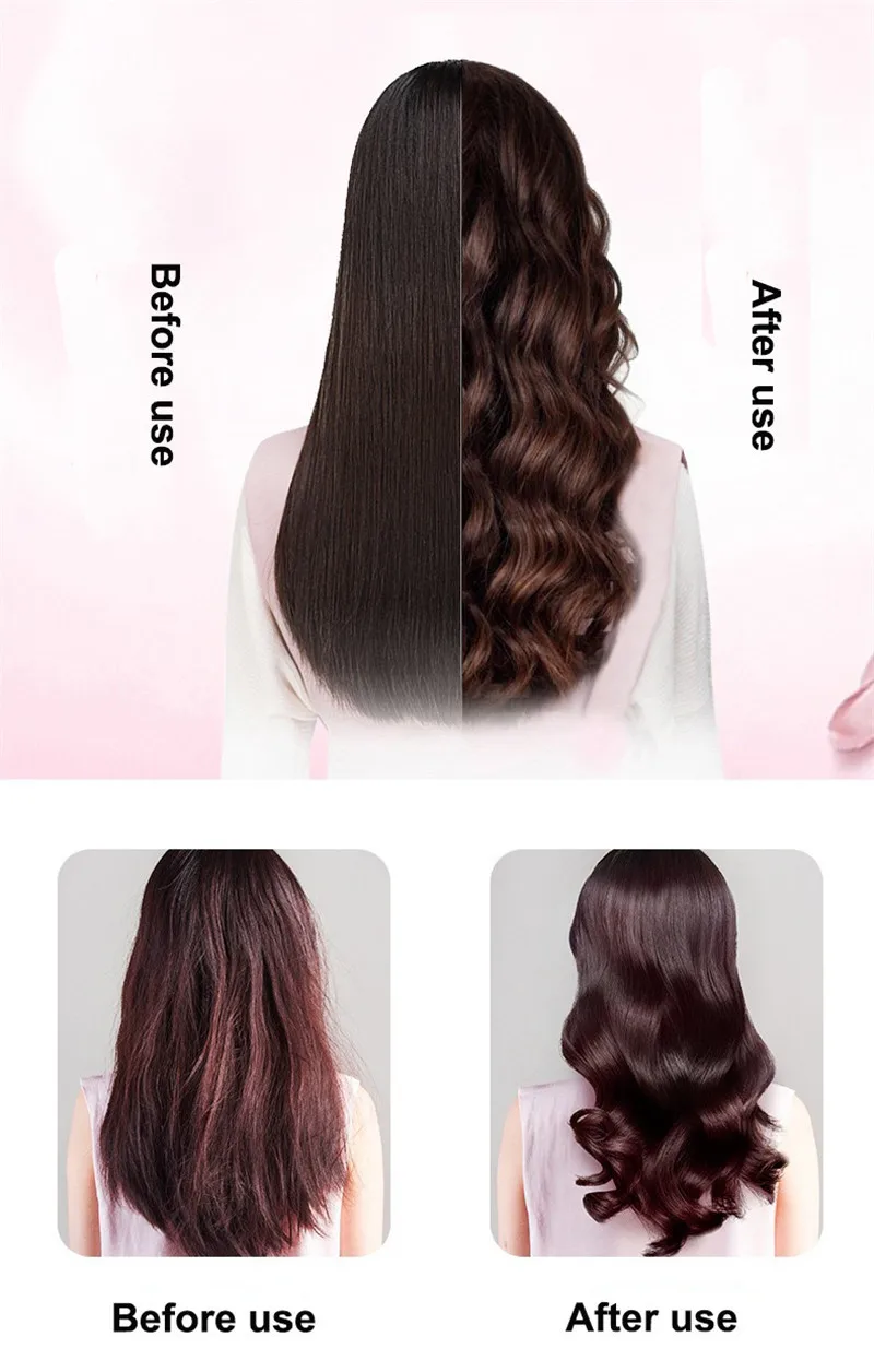 Automático de Cerâmica sem Fio Recarregável sem Fio Curling Ferro Modelador Cabelo Venda Quente Cerâmica Curly Rotating Wave Styer Usb 4 Automático de cerâmica sem fio curling ferro