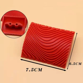 

Household Wall Art Paint Rubber Wood Graining DIY Tool Set Red 2 in 1 Wood Graining Tool DAG-ship
