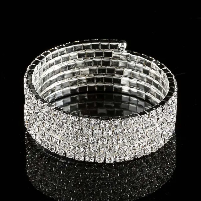 NOUMANDA Imperial Crystal Crown Bangle Bracelet for Women 