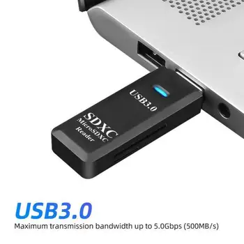 

2-in-1 USB 3.0 Super High-speed Transmission Reader Adapter Compatible With SD Memory Card Power LED Backlight Indicator