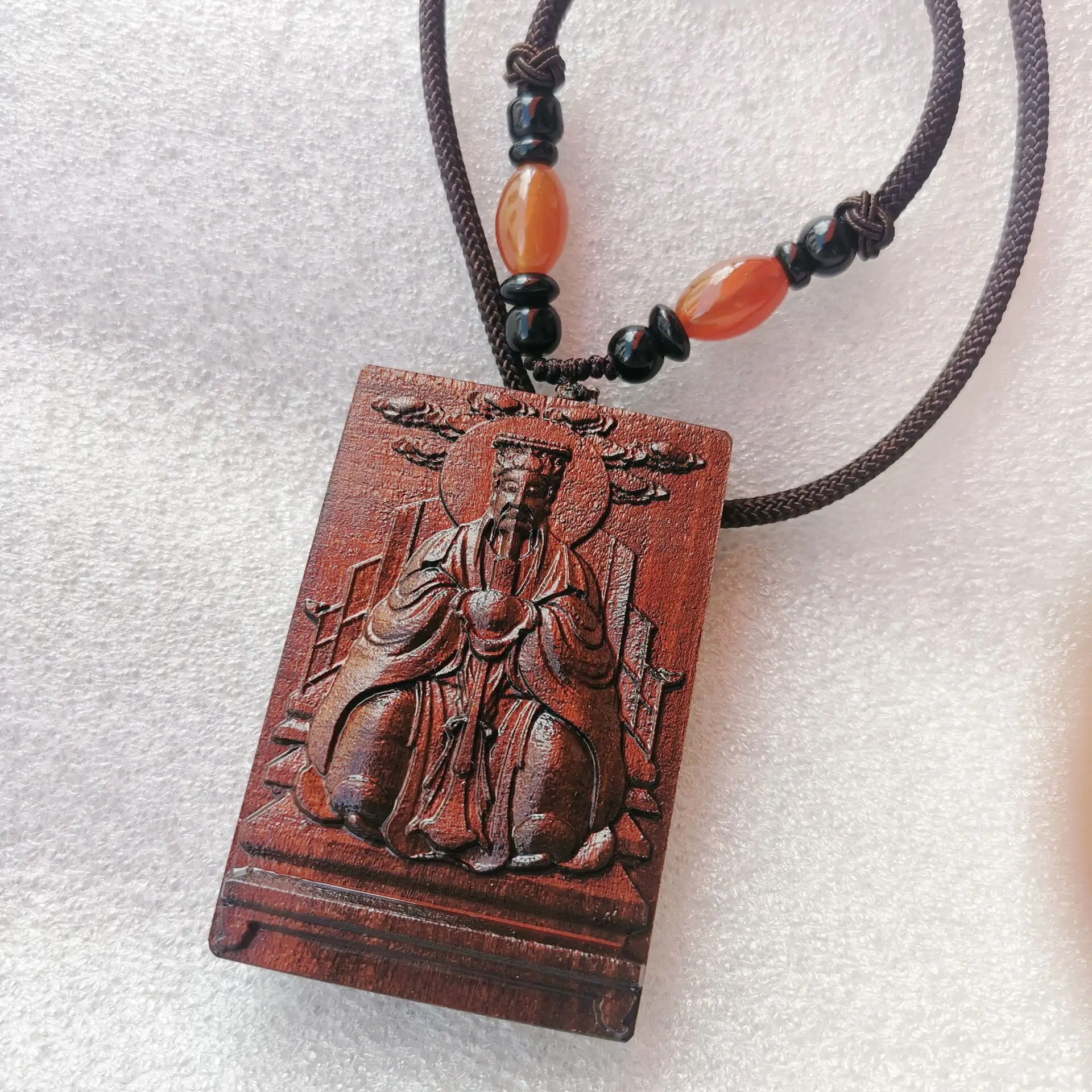 

Taoist magic weapon, lightning strike jujube wood pendant, relief, Dongyue emperor pendant, exquisite Taoist handicrafts