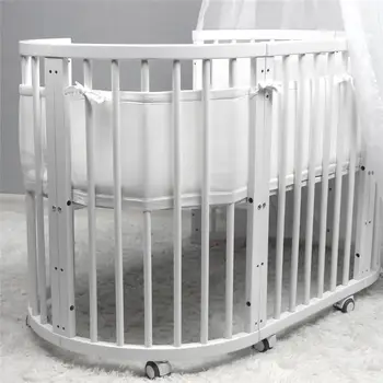 

Baby Crib Bumper Breathable Cotton Anti-collision Crib Liner Bed Fence for Sleeping