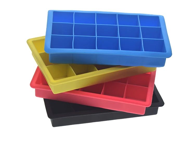 1 Kitchen tool silicone ice tray 15 grid silicone ice cube silicone ice box silicone mold - Цвет: 1
