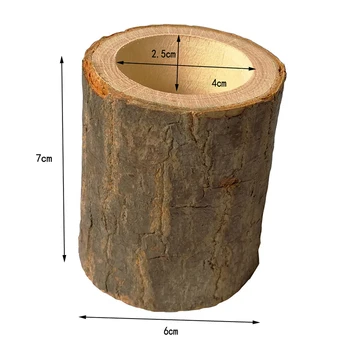 

6*Creative Wooden Candle Holder Handicraft Ornament For Bar Home Church Wedding Birthday Party Favors Decorations