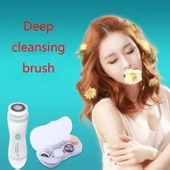 

Mini Facial Cleansing Brush Electric 2 Modes Sonic Vibration Deep Pore Cleaning Exfoliating Massaging Waterproof Face Cleaner