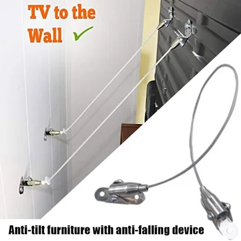 

Metal Anti-Tip TV and Furniture Safety Straps Childproof Wall Strap 1/2pcs 66CY
