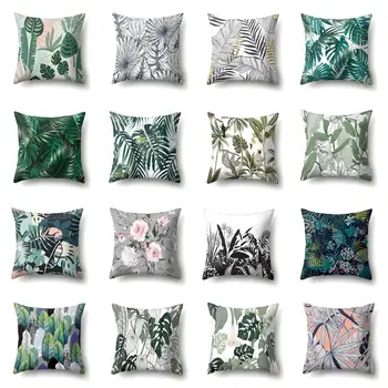 

Tropical Plants Leaves Pillowcase Banana Leaf Palm Leaf Cushion Cover Home Decor